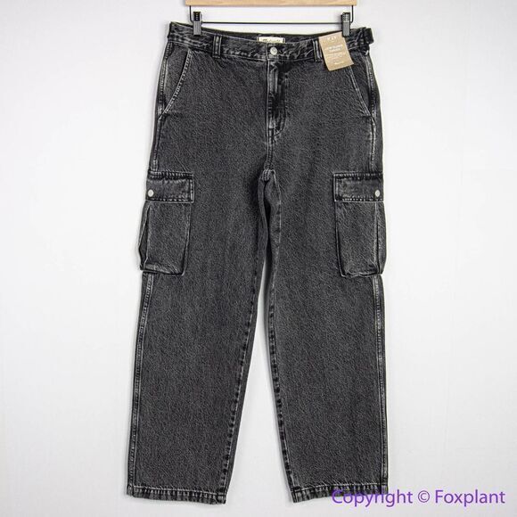 NEW Madewell Low-Slung Straight Cargo Jeans‎ in Ranney Wash, 29 - Picture 3 of 16